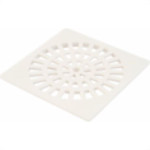 Grelha Plastica Herc Quadrada Branca Com Caixilho 15 295 - Kit C/6 