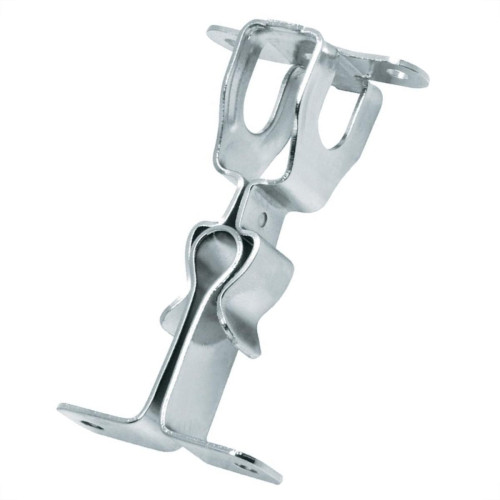 Fixador Porta Soprano Rodape Niquelado 3005.0180.01 - Kit C/12 