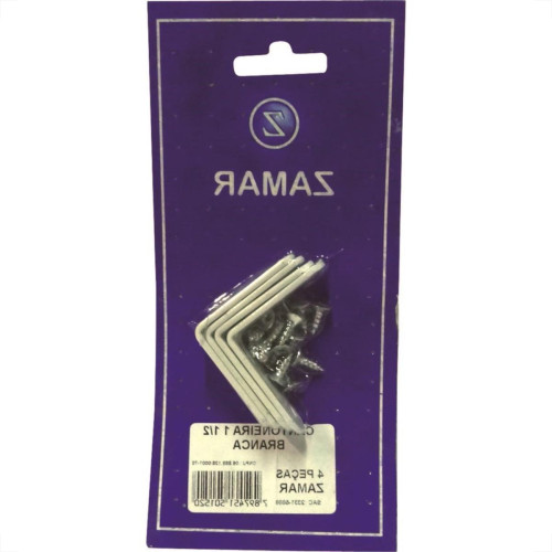 Cantoneira Moveis Zamar Branca 1.1/2'' 04 Pecas 