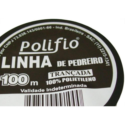Linha Pedreiro Trancada Polifio 100M  - Kit C/12 