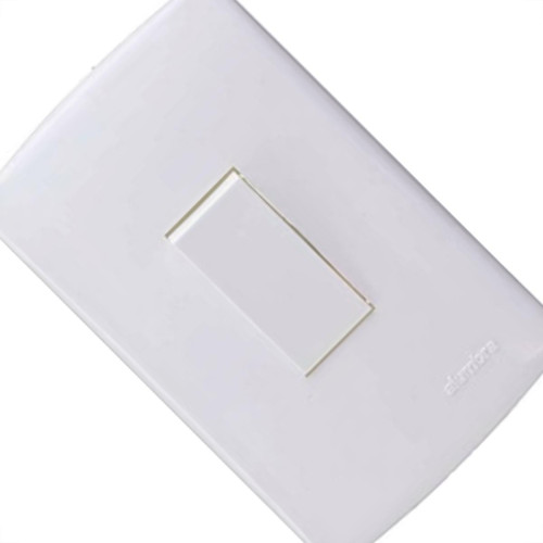 Conjunto Siena 4X2 Branco Com Placa (1Simples Vertical) 6515