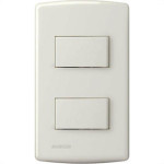 Conjunto Siena 4X2 Branco Com Placa (2Simples Horizontal) 6521