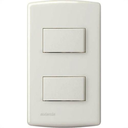 Conjunto Siena 4X2 Branco Com Placa (2Simples Horizontal) 6521