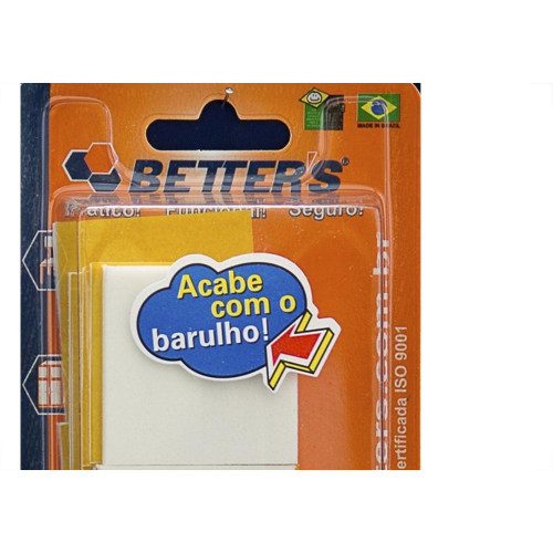 Calco Eva Auto Adesivo Quadrado Branco 40 X 40 X 3Mm 10 Pecas 027 Bribts000071