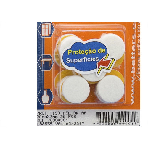 Feltro Aa Better ''La'' Redondo 20X3 20Pecas Bribts000007