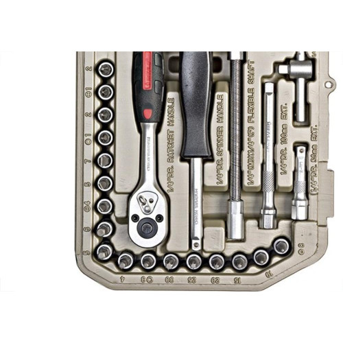 Soquete Mayle Encaixe Sextavado 1/4 Estojo 45Pecas 110045