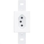 Conjunto Fame 4X2 Branco Sem Placa 1Tomada 10A 