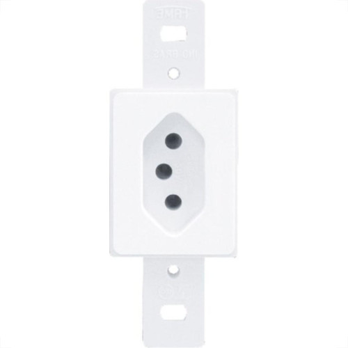 Conjunto Fame 4X2 Branco Sem Placa 1Tomada 10A 