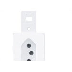 Conjunto Fame 4X2 Branco Sem Placa 1Tomada 10A 