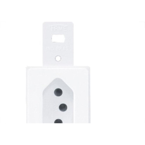 Conjunto Fame 4X2 Branco Sem Placa 1Tomada 10A 