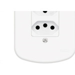Conjunto Fame 4X2 Branco Com Placa 2Tomadas 10A 