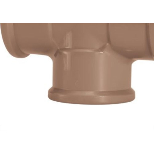 Tee Marrom Amanco Liso/Liso/Liso 75Mm 10012/11840 - Kit C/5 