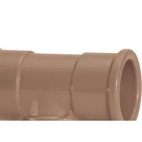 Tee Marrom Amanco Liso/Liso/Liso 75Mm 10012/11840 - Kit C/5 
