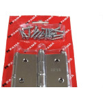 Dobradica Fama 1535 Ferro Cromado Bicromatizado 3.1/2 X 3 Com Anel Com 3 Pecas 