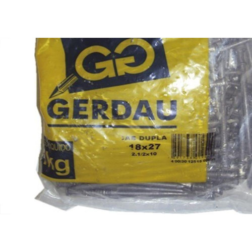 Prego Gerdau Com Cabeca Dupla  18X27 (3,40X62mm) 1Kg 