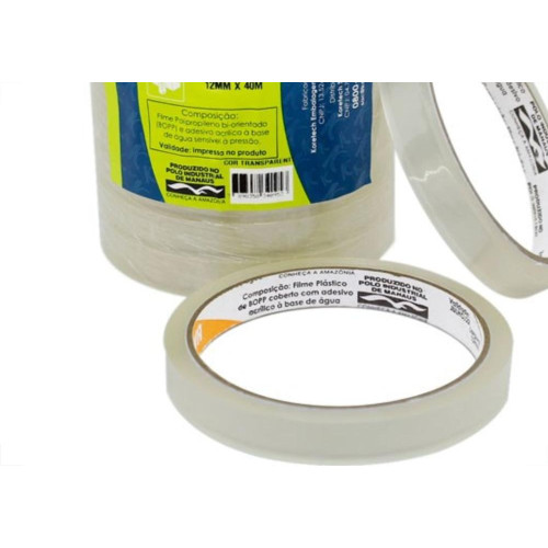 Fita Adesiva Transparente Koretech 12X40 Rf.12.10.4.0083 - Kit C/10 