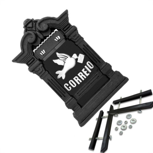 Caixa Carta Power Plastica ''Pombo''Colonial Preto 024-1-Preta