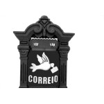 Caixa Carta Power Plastica ''Pombo''Colonial Preto 024-1-Preta