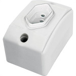 Kit C/2 - Tomada Externa Perlex 2 Polos +Terra 20A Retang...