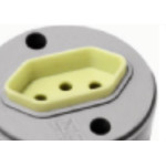 Tomada Externa Perlex 2 Polos +Terra 10A Redonda Cinza 811