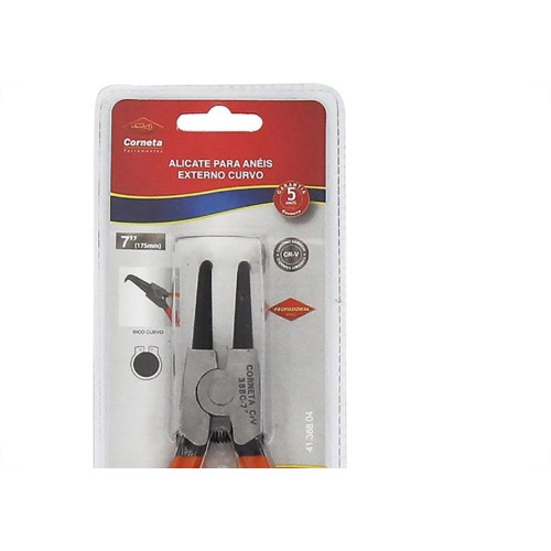 Alicate Aneis Corneta Externo 388-7'' Curvo 