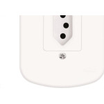 Conjunto Fame 4X2 Branco Com Placa 1Tomada 20A 
