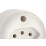 Tomada Externa Fame 2 Polos +Terra 10A Branca 