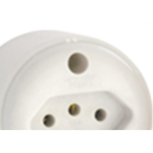 Tomada Externa Fame 2 Polos +Terra 10A Branca 