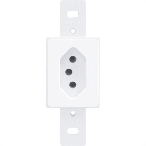 Conjunto Fame 4X2 Branco Sem Placa 1Tomada 20A 