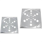 Grelha Plastica Amanco Quadrada Cromada 15X15 90605