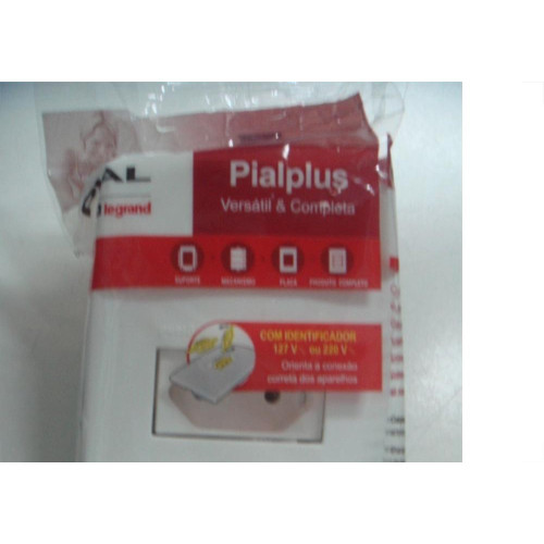 Conjunto Pial Plus 4X2 Branco Com Placa(1Tomada 10A) 615080