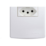Conjunto Siena 4X2 Branco Com Placa (1Tomada 10A) 6081