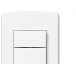 Conjunto Siena 4X2 Branco Com Placa (2Simples+1Tomada 10A) 6086