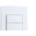 Conjunto Siena 4X2 Branco Com Placa (1Simples+1Paralelo+1Tomada) 6087