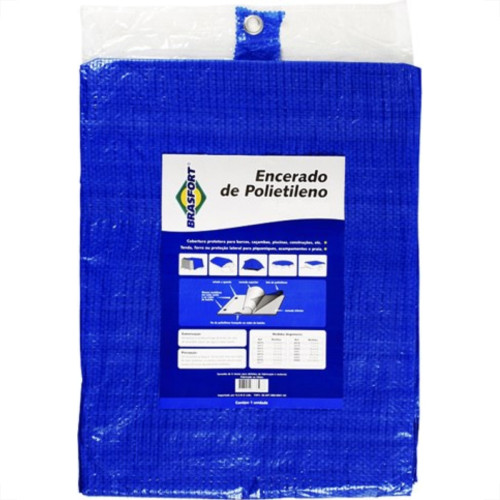 Lona Carreteiro Brasfort Azul 4X 3M 100 Gramas Por M² 8972