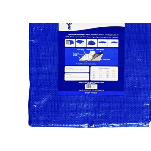 Lona Carreteiro Brasfort Azul 12X10M 100 Gramas Por M² 8984
