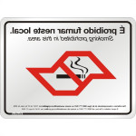 Placa Sinalizacao Aluminio 20X25 ''Lei Antifumo'' 180Sp
