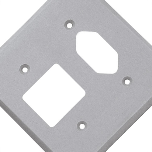 Placa Perlex 4X4 (2 Saida+Tomada) 13Pl2/1T