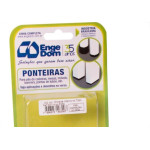 Ponteira Cadeira Engedom 20X20 Interno Preta 4 Pecas Quadrado 3007