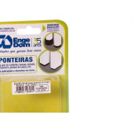 Ponteira Cadeira Engedom 25X25 Interno Preta 4 Pecas Quadrado 3014