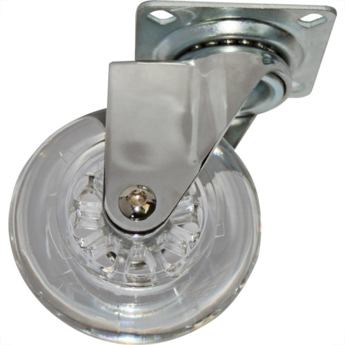 Rodizio Gold Silicone Base Giratorio Sem Trava 35Mm Sgc140011