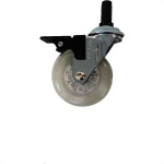 Rodizio Gold Silicone Pino Giratorio Com Trava 50Mm Sgp140003