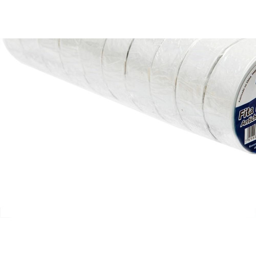 Fita Isolante Brasfort 10M X 19Mm Branca 8648 - Kit C/10 