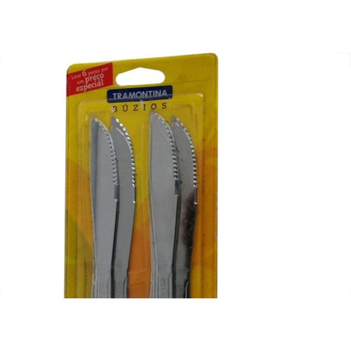 Faca Tramontina Churrasco Buzios 6Pecas Inox 23750/604