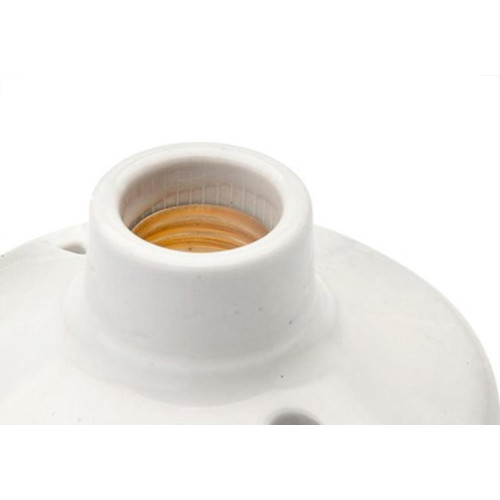 Plafonier Porcelana Brasfort Branco E27 8618 - Kit C/5 