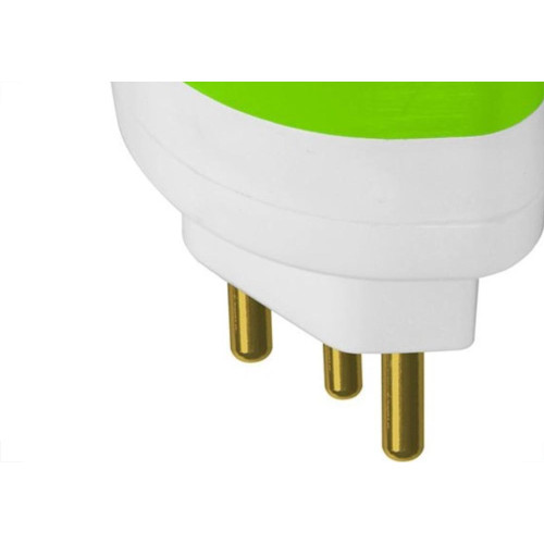 Pino Adaptador (Entrada =3 Redondo/Saida =2 Chato+Redondo) Daneva 10A Branco Dn1630 - Kit C/12 
