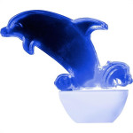 Abajour Noturno Brasfort Led Golfinho 127V Azul 8667