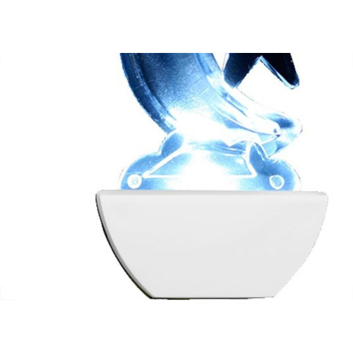 Abajour Noturno Brasfort Lua 127V Branco 8675
