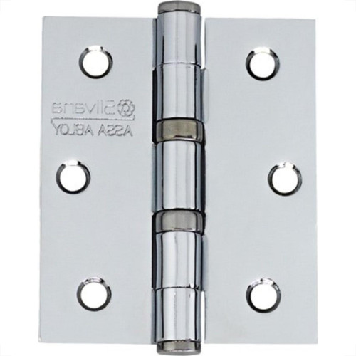 Dobradica Silvana 891 Ferro Cromado 3.1/2X3 Com Rolamento Com 3 Pecas 93843