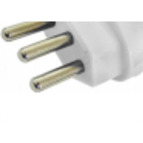 Pino Macho 2 Polos+Terra Daneva 20A Branco Dn1616 - Kit C/12 